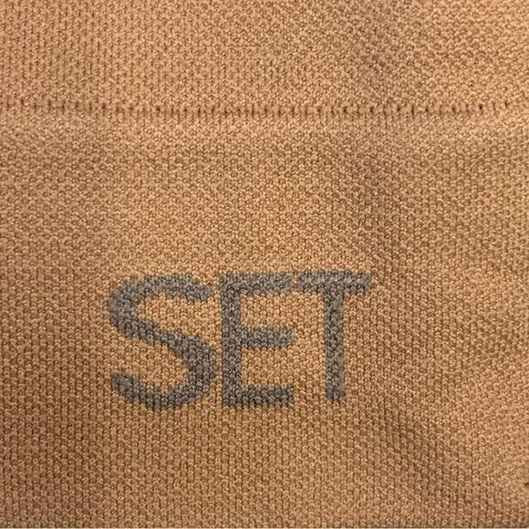 Set Active Sculpt Flex Seamless High Rise Leggings Ribbed Beige Cream Size S/M - Picture 5 of 8